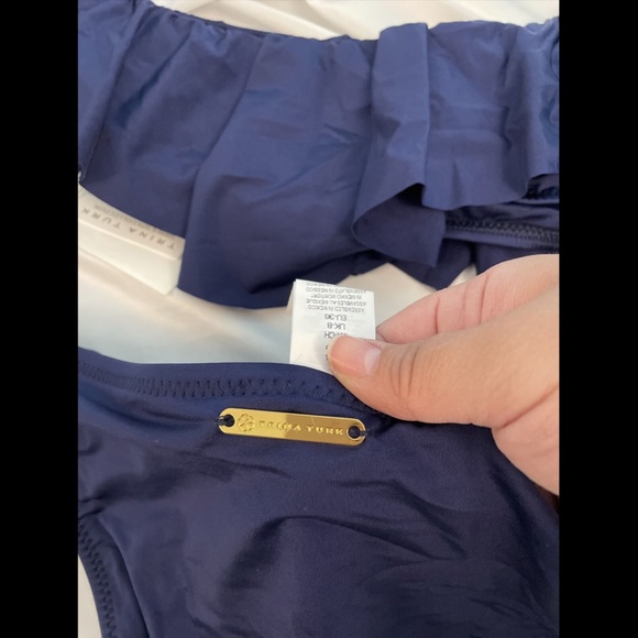NWT $136 Trina Turk Off Shoulder Bandeau Bikini Top + Bikini Bottoms‎ [ 4 ] - Picture 13 of 15